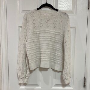 LC Lauren Conrad White Knit Sweater